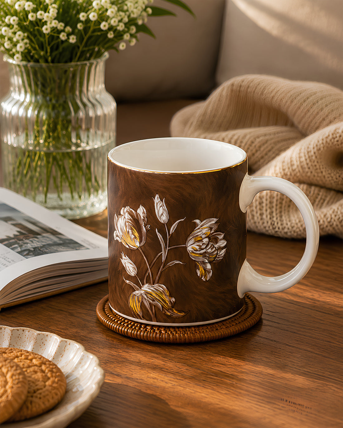 Vola Sepia Garden LEGACY Collection 320ml 24 Carat Gold Mug