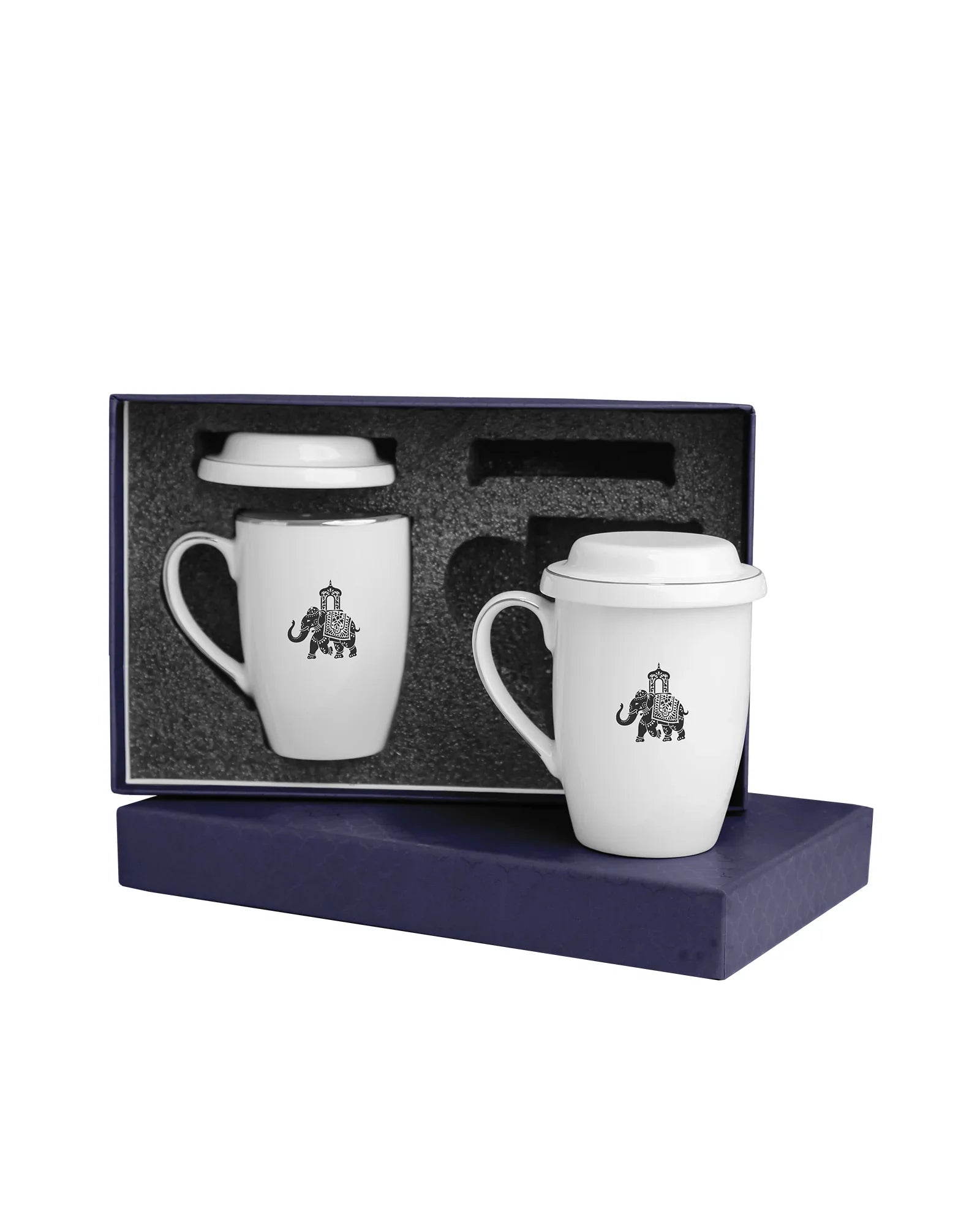 Gaj Mug &amp; Coaster Set – Gaj Majesty Fine Porcelain Duo for Tea &amp; Coffee - Vola Global