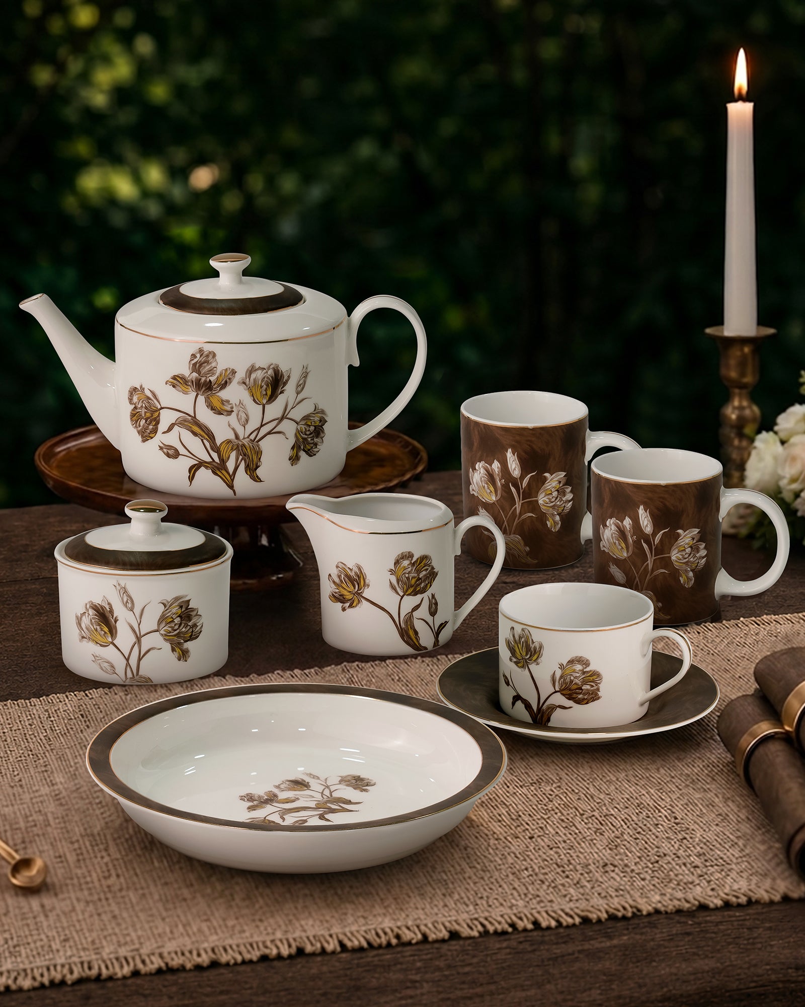 Vola Sepia Garden 17-Piece Limited Edition Tea Set