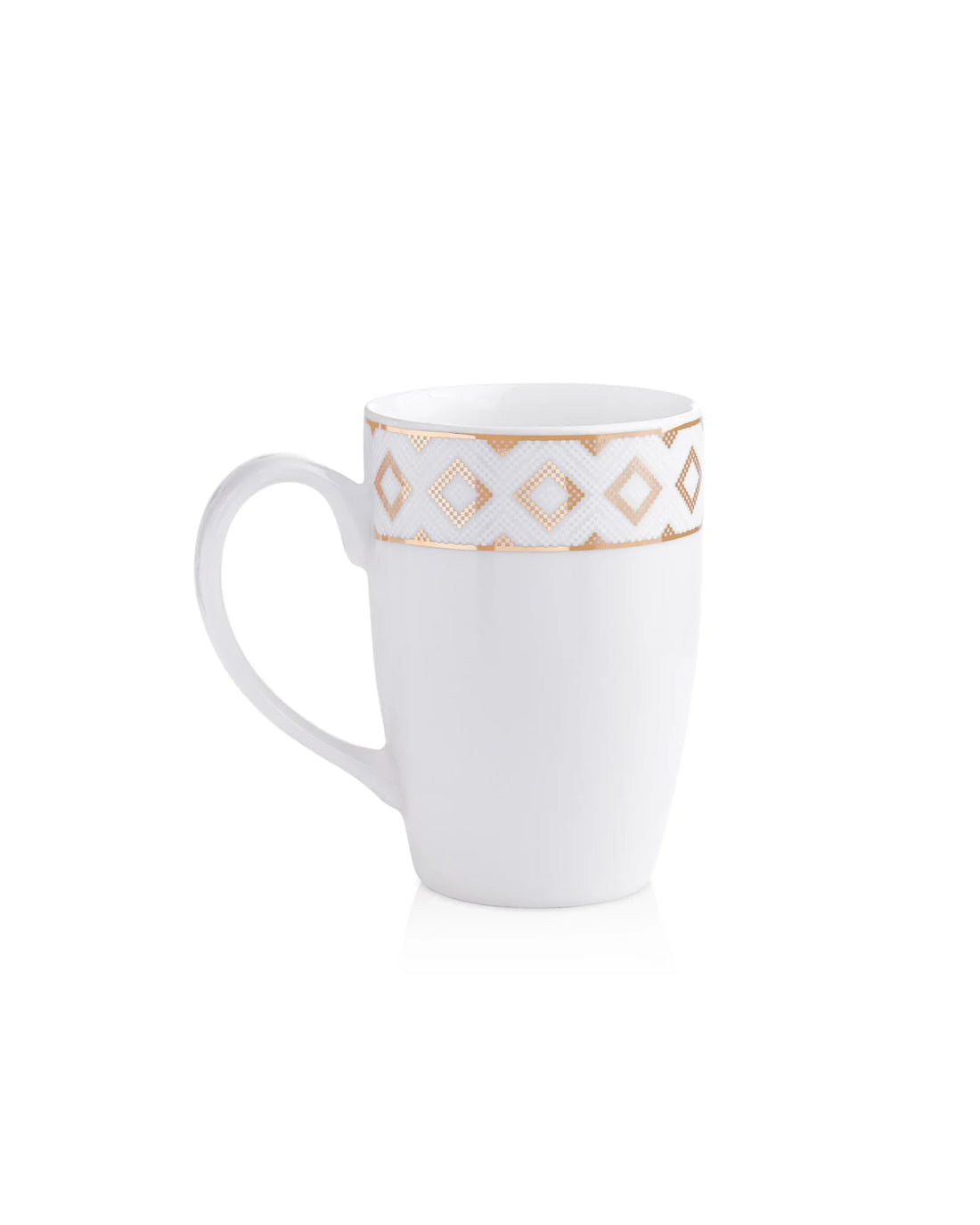 Stellar Collection Fine Porcelain Diamond Mug Set of 2 – Faceted Design for Coffee &amp; Tea - Vola Global