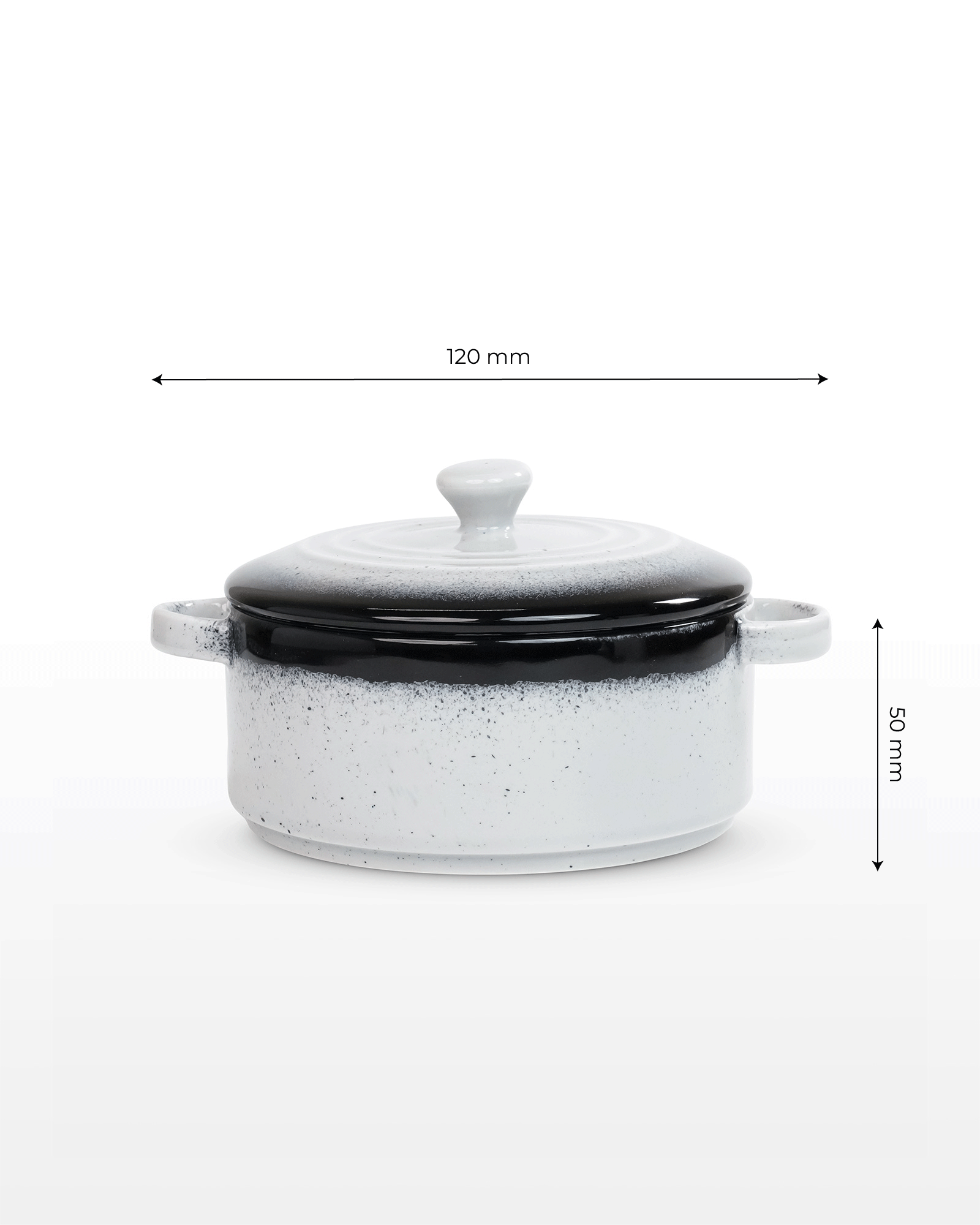 Prisma Fine Porcelain Round Casserole Set with Lids (10 cm, 12 cm &amp; 14 cm) – Ash Grey Cook &amp; Serve - Vola Global