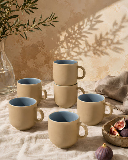 Earthen Soul Mugshot Set | 6 Mugs | Earth Porcelain