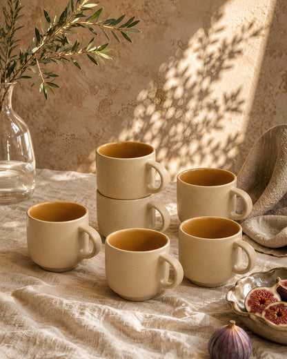 Earthen Soul Mugshot Set | 6 Mugs | Earth Porcelain
