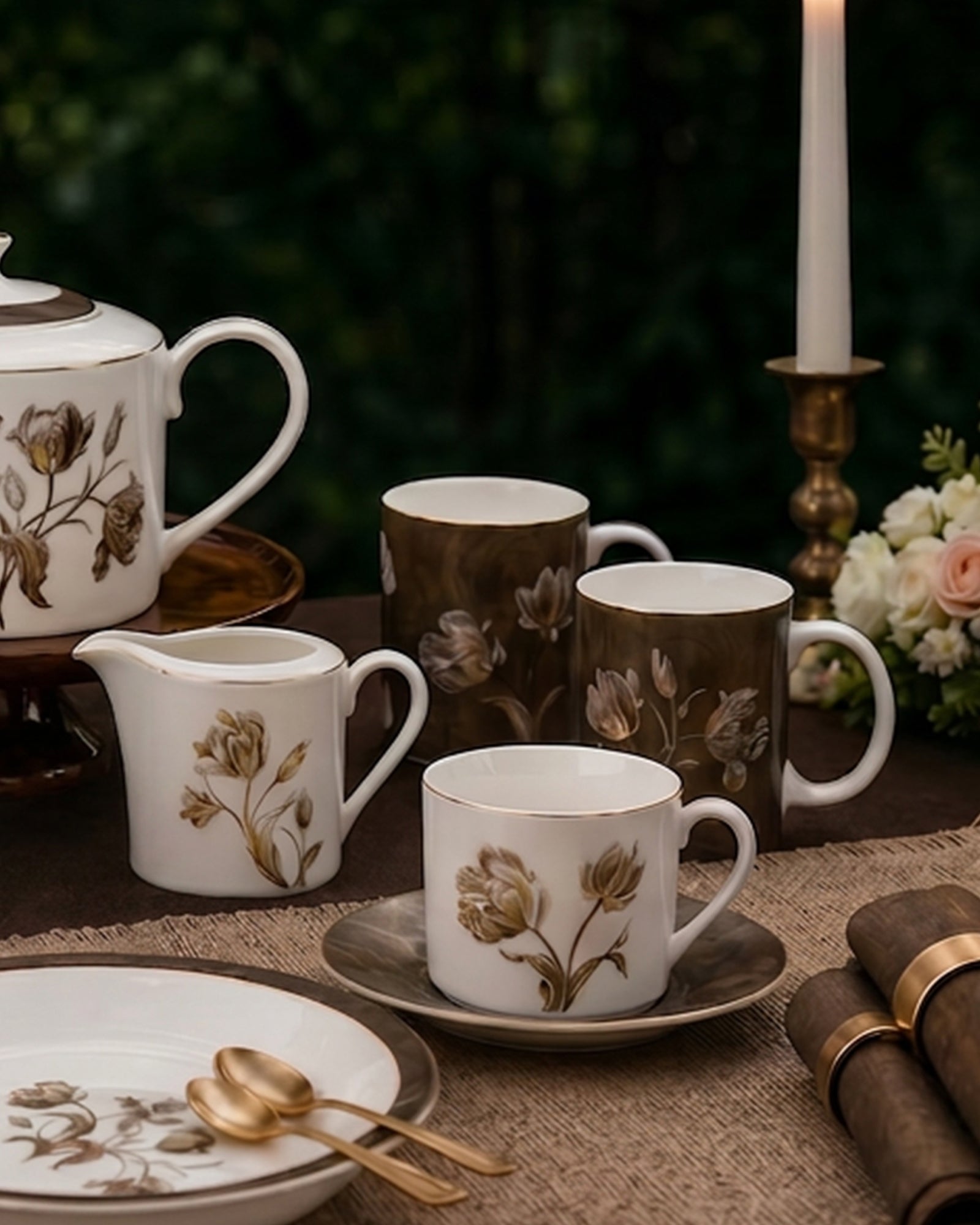 Vola Sepia Garden 17-Piece Limited Edition Tea Set