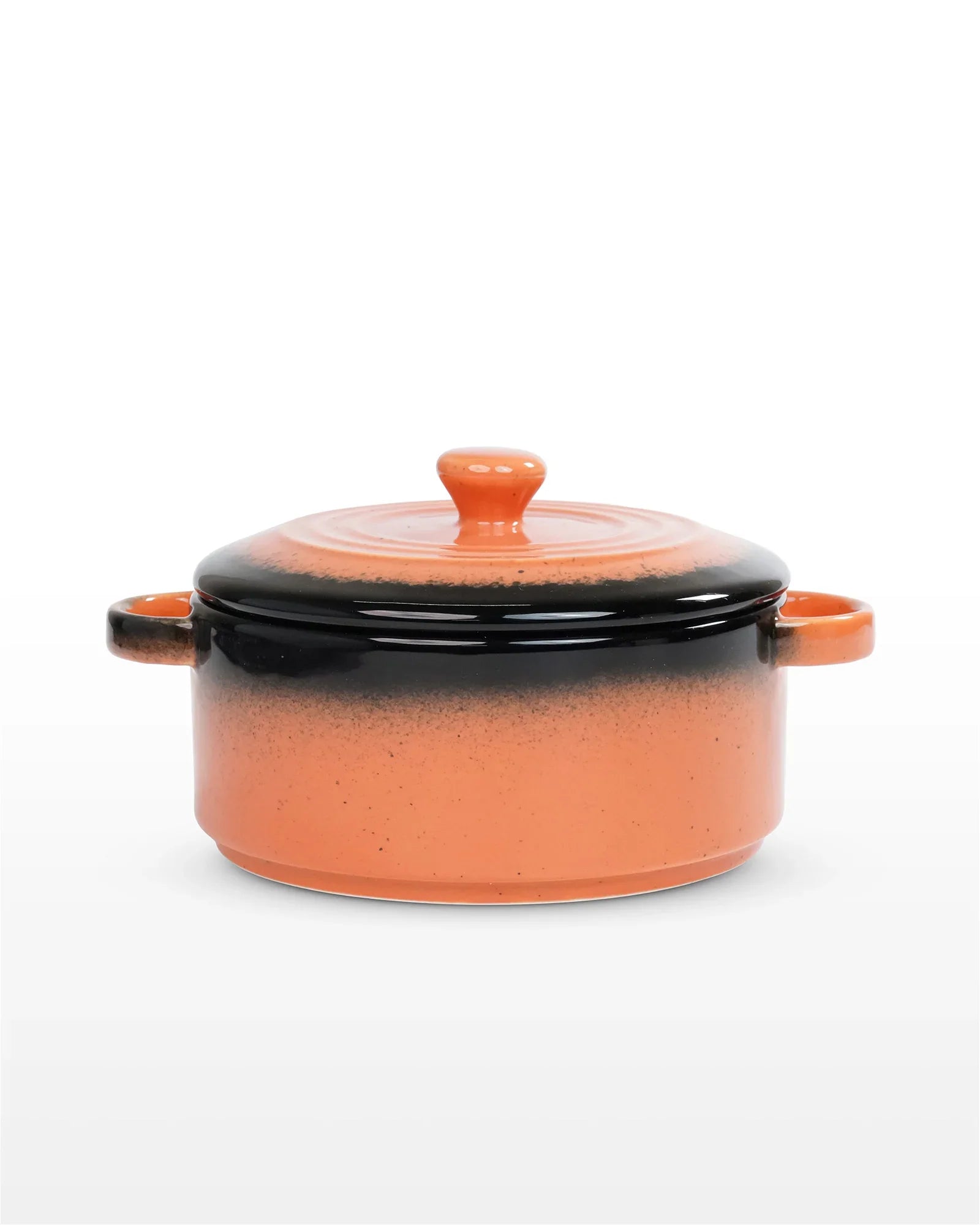 Prisma Fine Porcelain Round Casserole with Lid – Spicy Orange Cook &amp; Serve - Vola Global