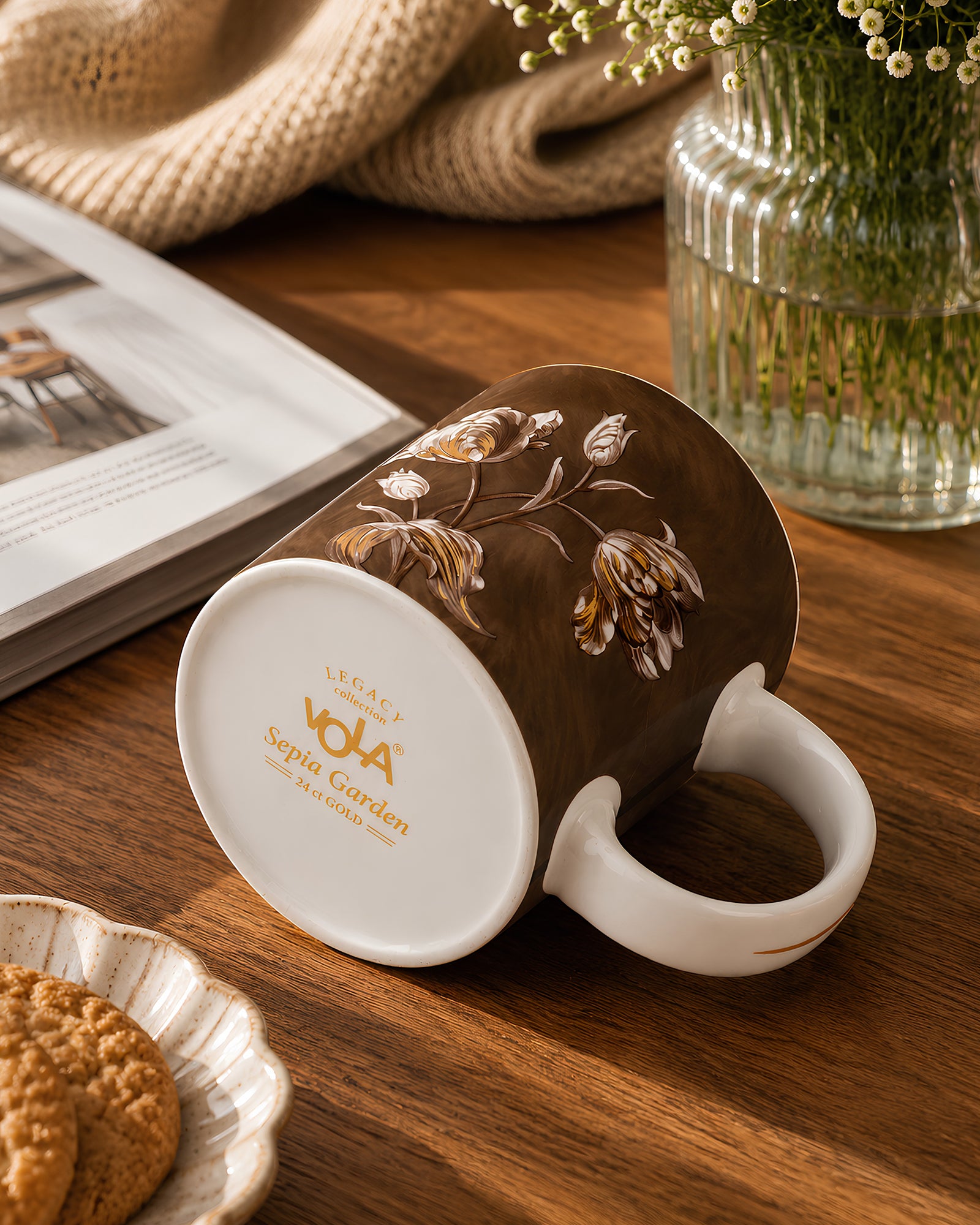 Vola Sepia Garden LEGACY Collection 320ml 24 Carat Gold Mug