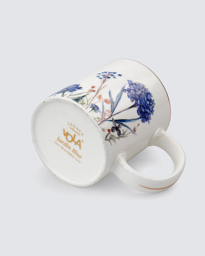 Vola Jardin Blue LEGACY Collection 320ml Gold Rim Mug