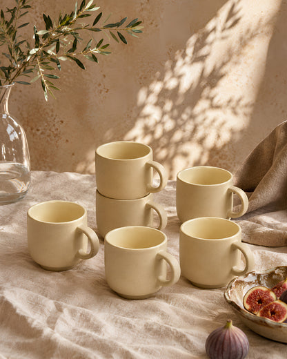 Earthen Soul Mugshot Set | 6 Mugs | Earth Porcelain