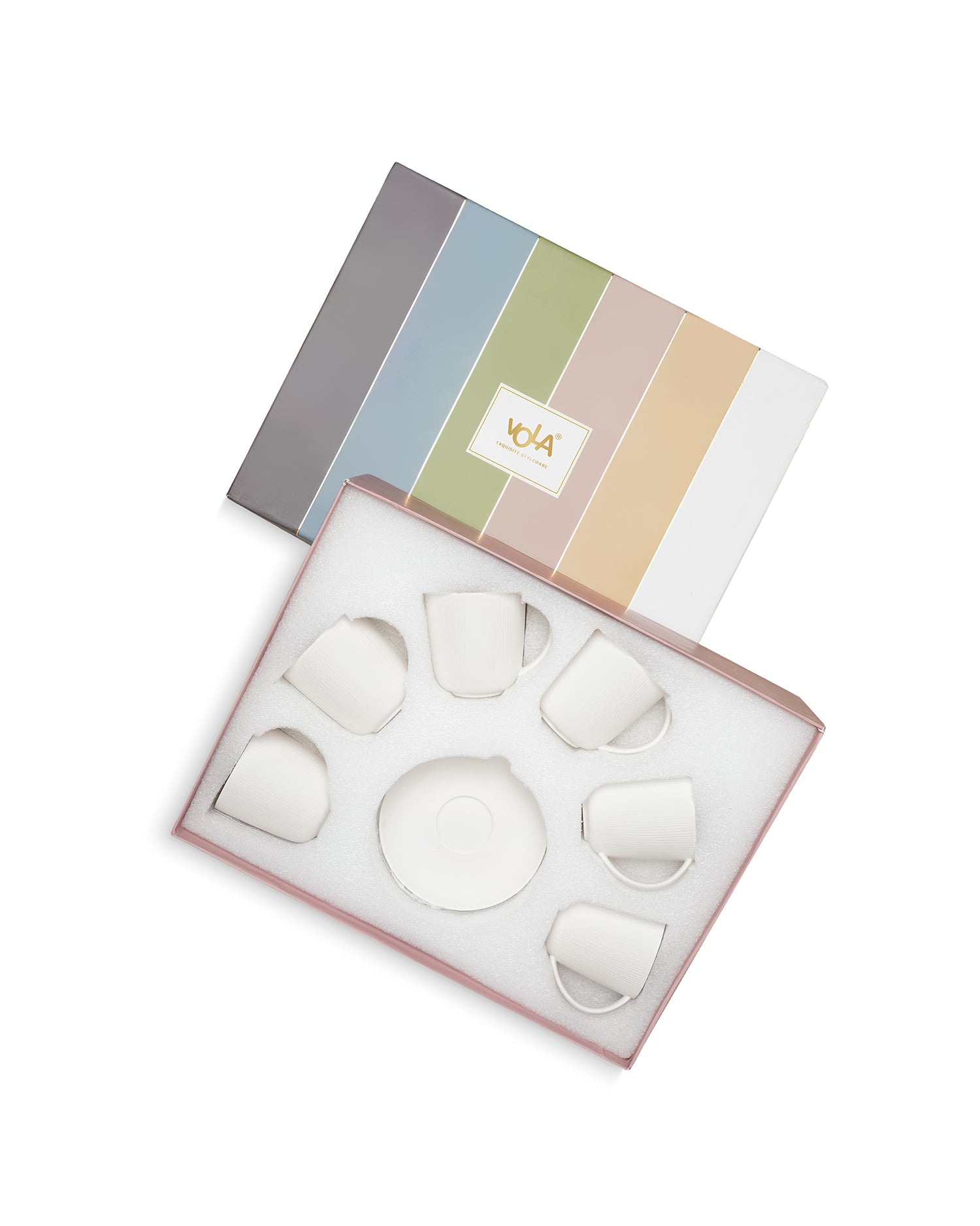 Vogue Conical Fine Porcelain Cup &amp; Saucer Set of 12 – Modern Tapered Design for Tea &amp; Coffee