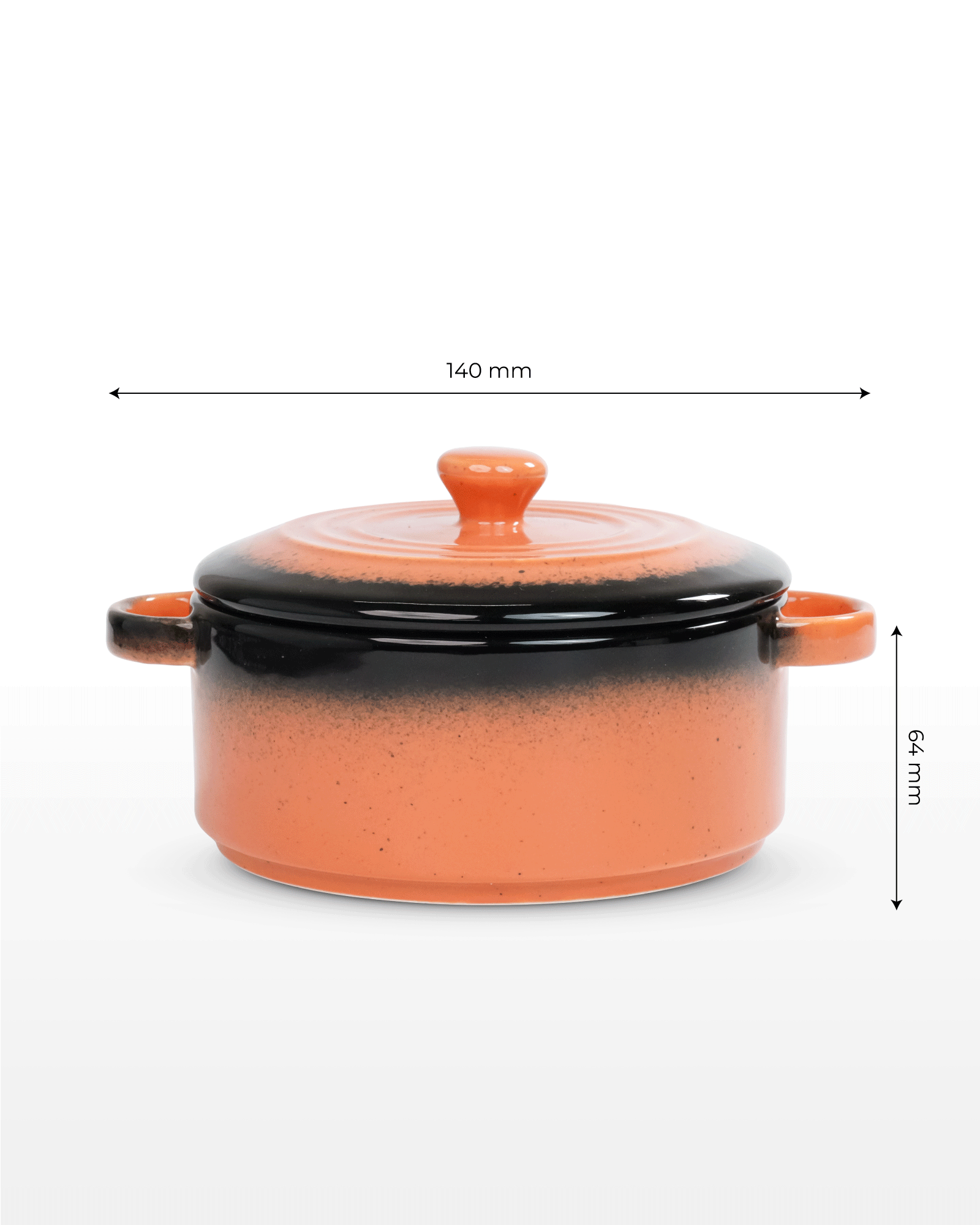 Prisma Fine Porcelain Round Casserole with Lid – Spicy Orange Cook &amp; Serve - Vola Global