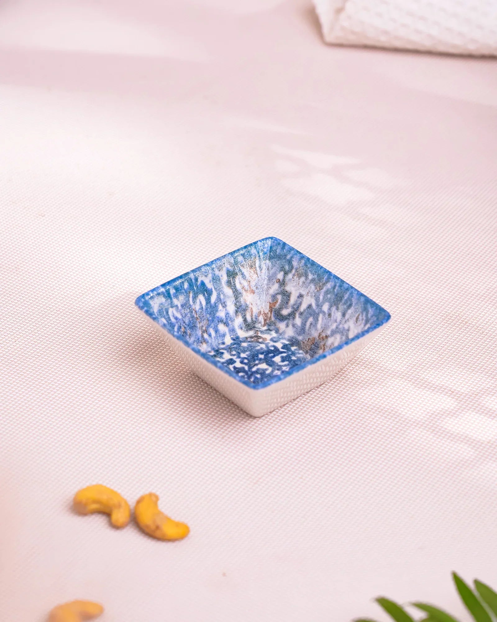 Pixel Edge Bowl Set of 6 – Elegant Fine Porcelain Bowls for Snacks - Vola Global