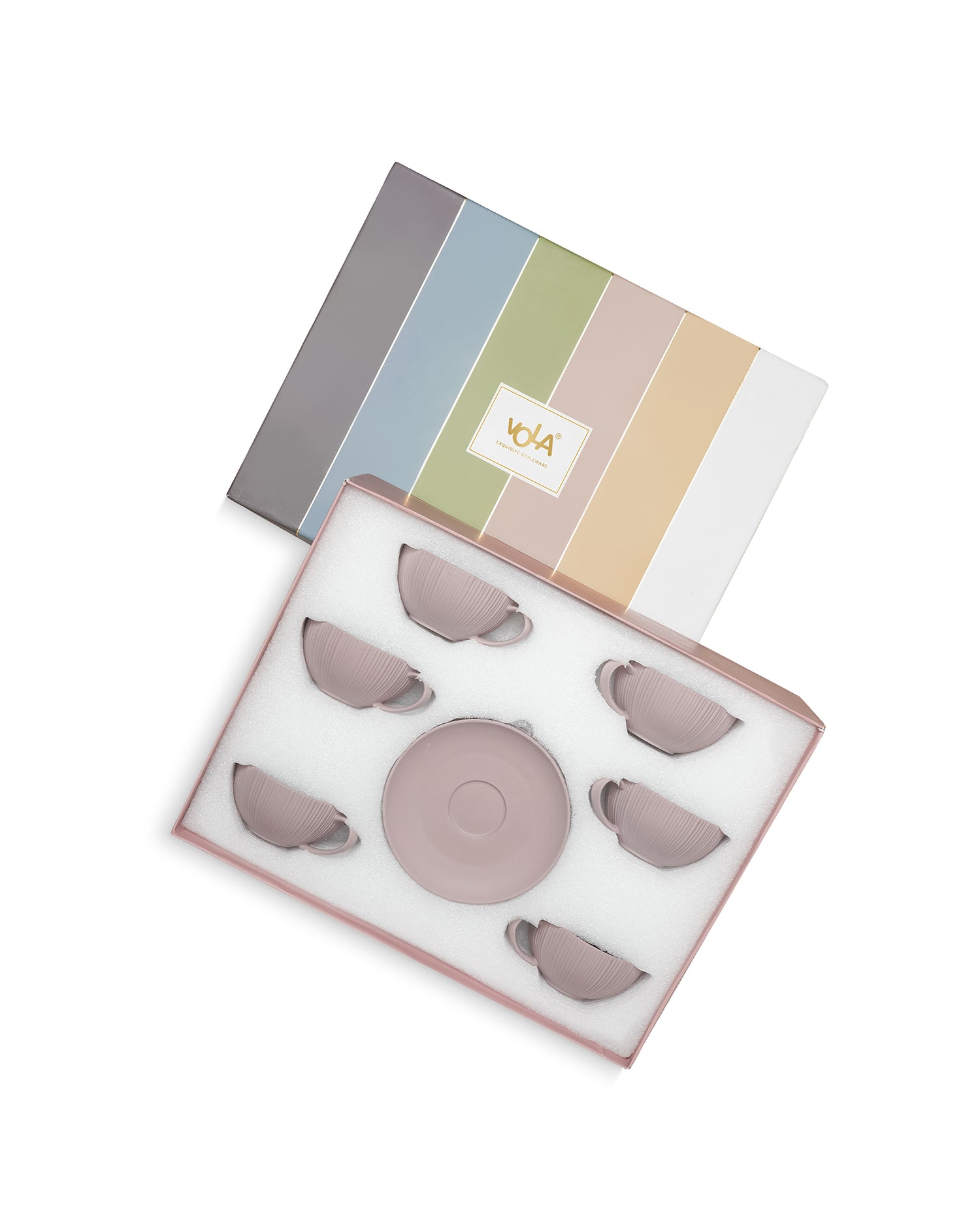 Vogue Coupe Fine Porcelain Cup &amp; Saucer Set of 12 – Sleek Contemporary Design for Tea &amp; Coffee