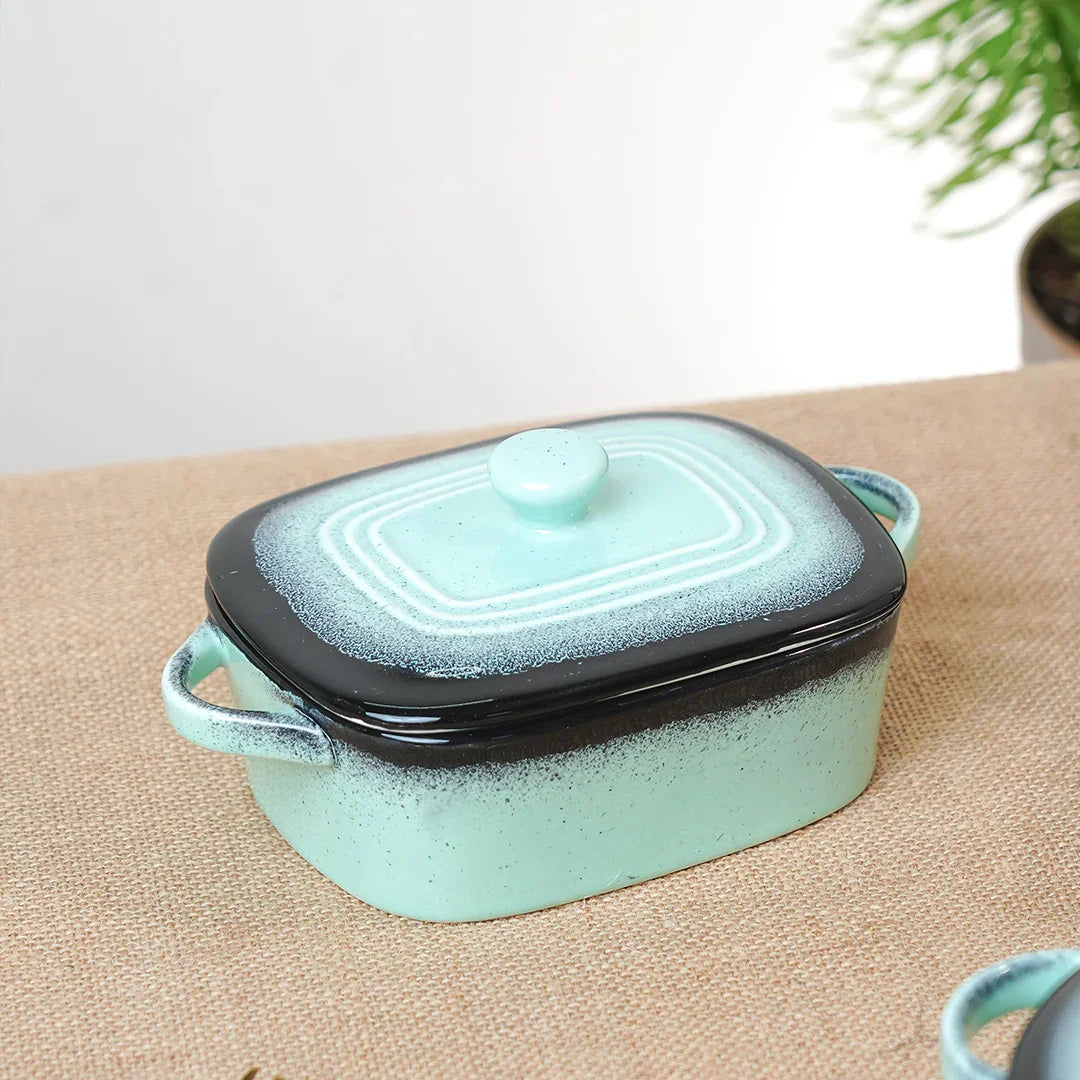 Prisma Fine Porcelain Rectangle Casserole – 14 cm | 400 ml Oven-to-Table Dish - Vola Global