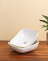 Set of 2 || Gaj Square Bowl (Curve Shaped) (Gold)
