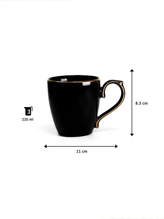 Allure Premium Porcelain Tea Coffee Mug with Golden Rim| Multi color - Vola Global