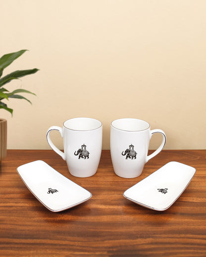 Gaj Luxury box 2 Mug &amp; 2 Cookie Plate