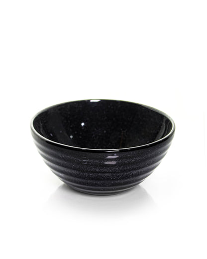 Charcoal black || Organic big bowl - Set of 2