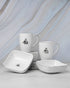 Gaj 2 Mug & 2 Square Bowl (Curve Shaped)