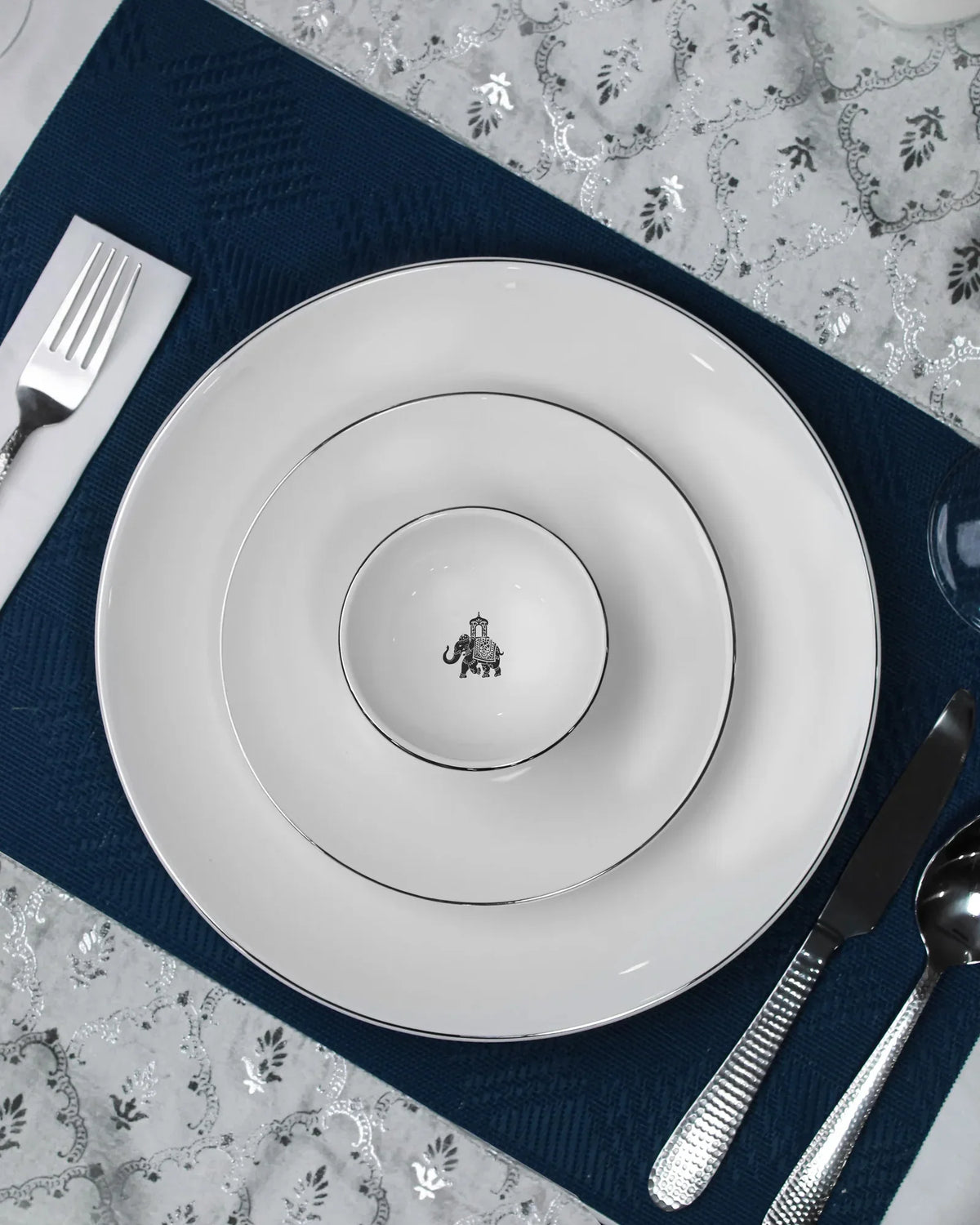 Gaj Royale 33-Piece Dinnerware Set – Elegant Fine Porcelain for Dining &amp; Gifting - Vola Global