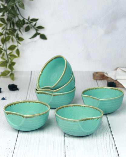 Magic mint || Organic thumb bowl - Set of 6