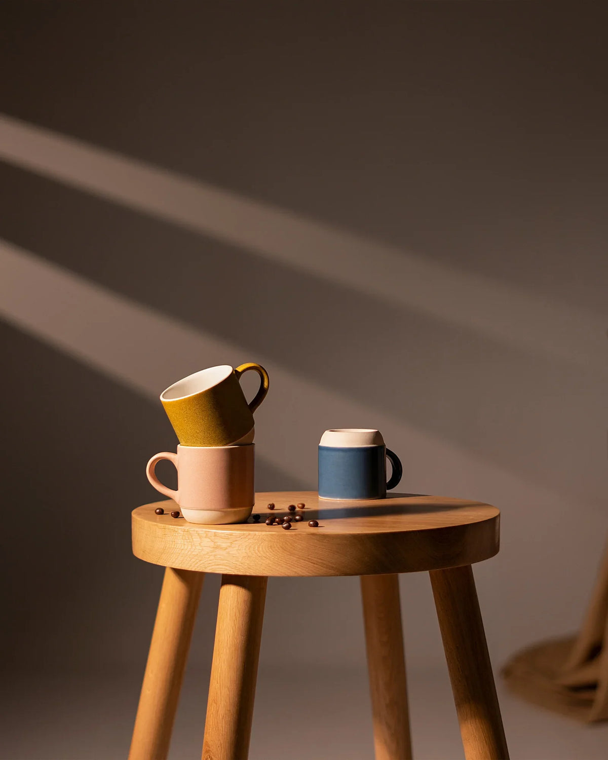 Elemental Shades Stoneware Mug – Matte Coffee &amp; Tea Mug in Earthy Tones (200 ml &amp; 260 ml) - Vola Global