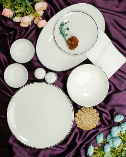 PLATINUM || Royale Dinner Set - Gold &amp; Platinum (23 pcs)