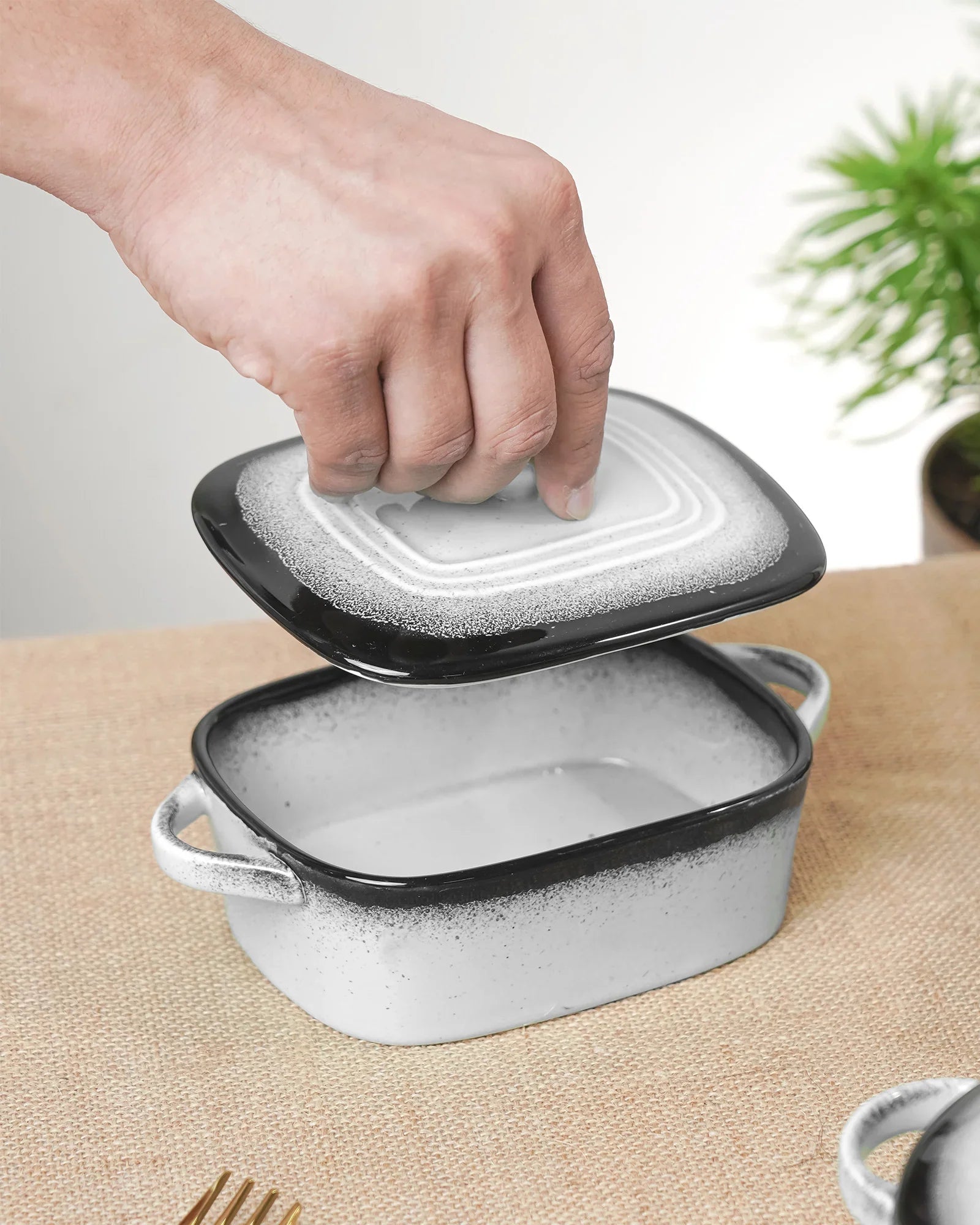 Prisma Fine Porcelain Rectangle Casserole – 14 cm | 400 ml Oven-to-Table Dish - Vola Global