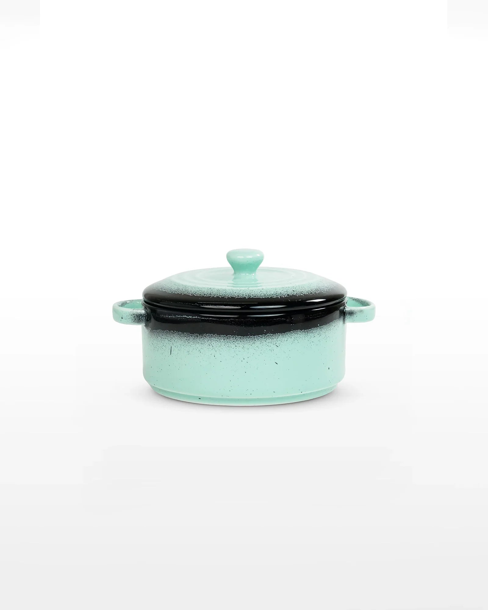 Prisma Fine Porcelain Round Casserole Set with Lids (10 cm, 12 cm &amp; 14 cm) – Mint Green Cook &amp; Serve - Vola Global