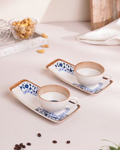 Honeycomb / Set of 4 || Pixel Collection Cup &amp; Saucer