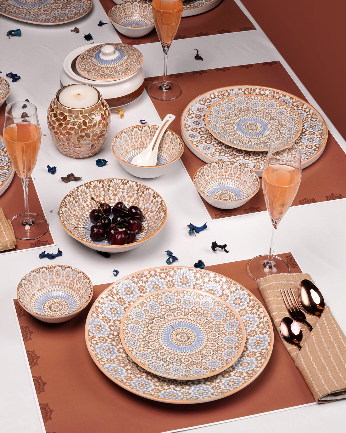 35 Pcs || Pixel Collection Dinnerware - Morocco