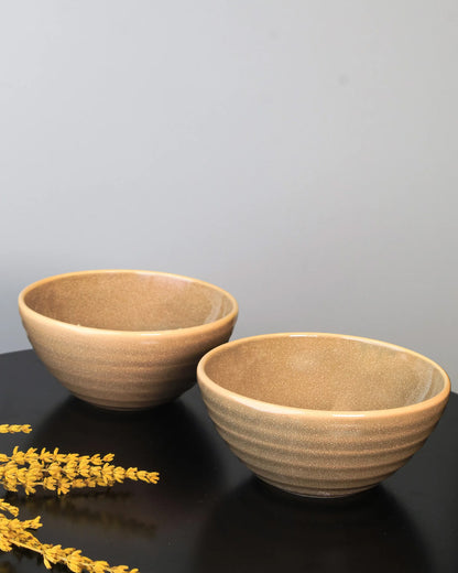 Sepia brown || Organic big bowl - Set of 2
