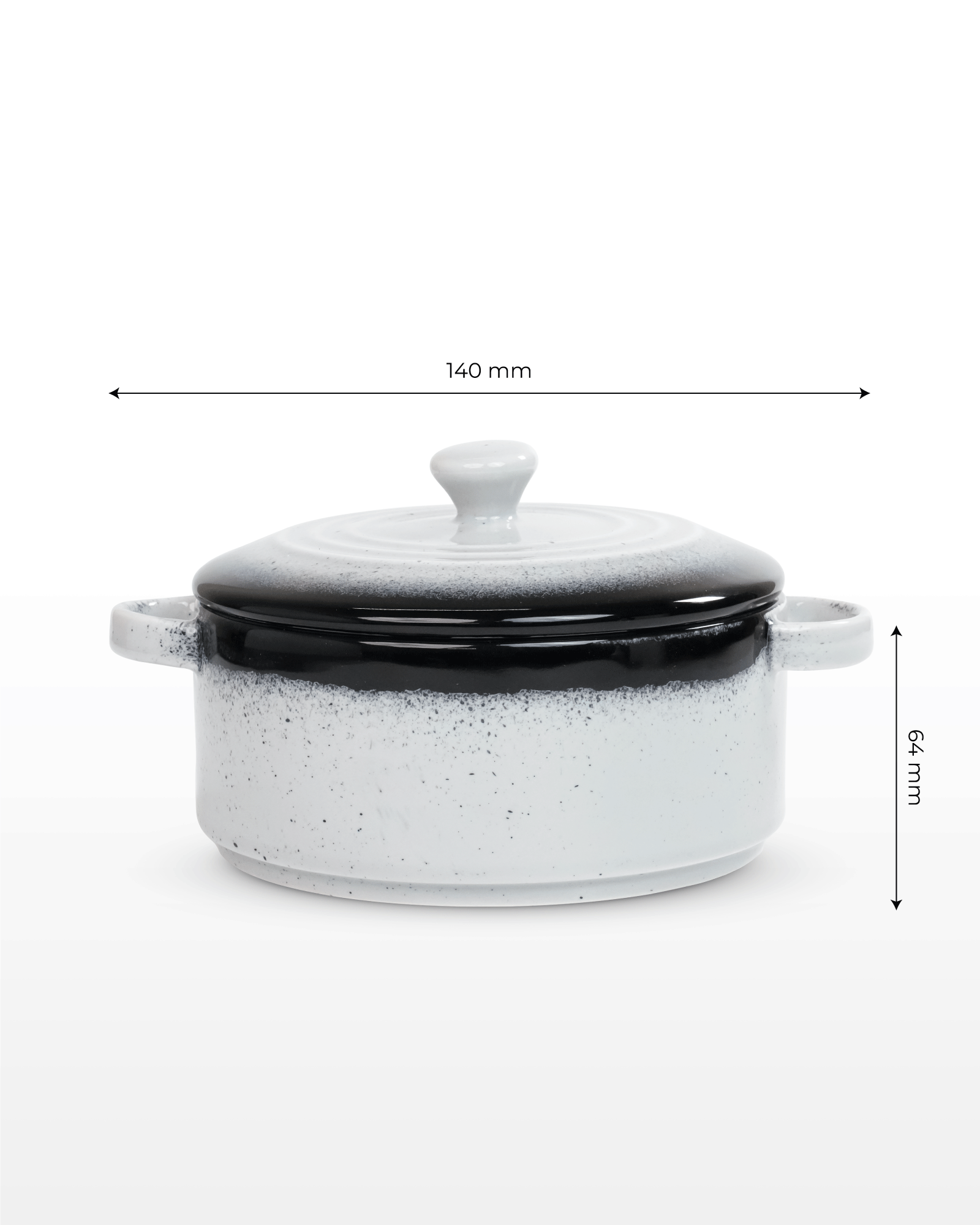 Prisma Fine Porcelain Round Casserole Set with Lids (10 cm, 12 cm &amp; 14 cm) – Cloudy Ivory Cook &amp; Serve - Vola Global