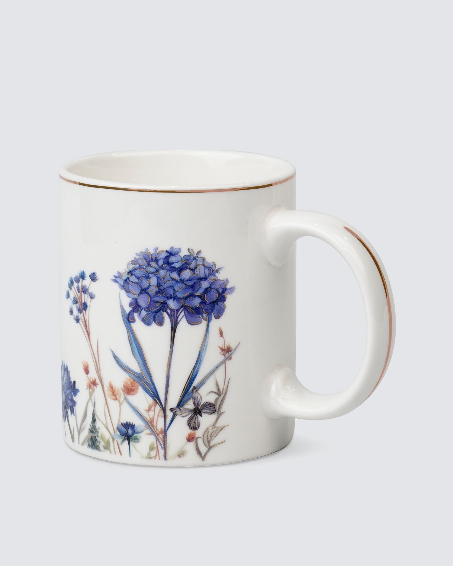 Vola Jardin Blue LEGACY Collection 320ml Gold Rim Mug