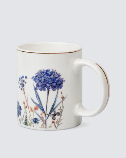 Vola Jardin Blue LEGACY Collection 320ml Gold Rim Mug
