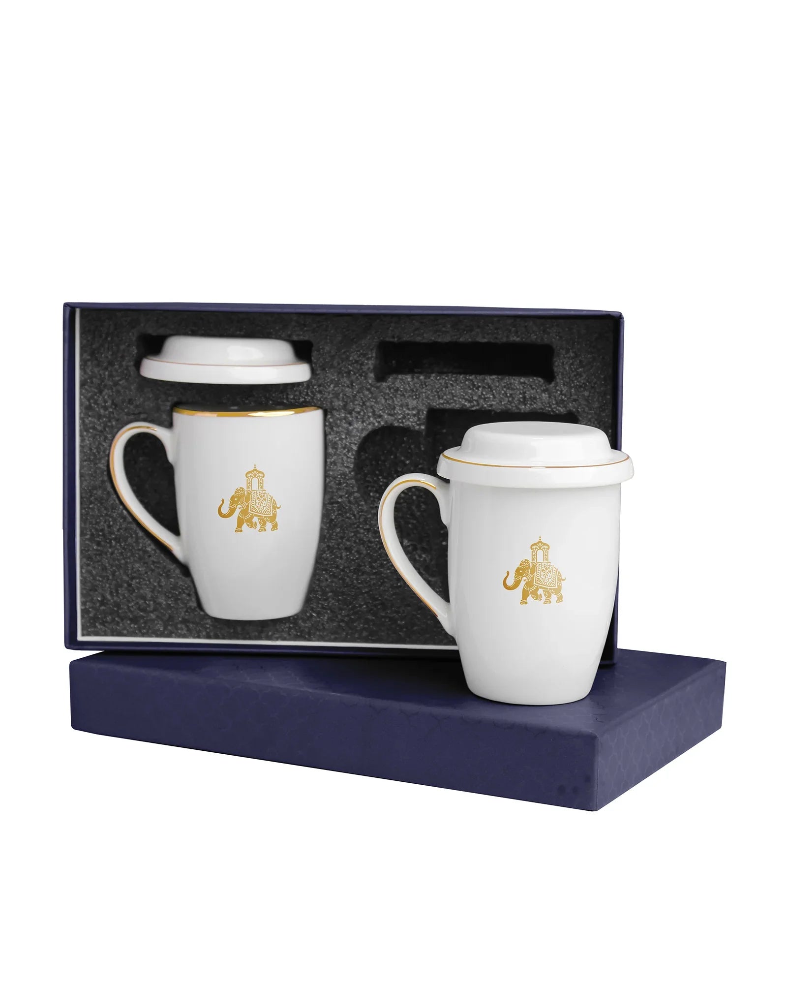 Gaj Mug &amp; Coaster Set – Gaj Majesty Fine Porcelain Duo for Tea &amp; Coffee - Vola Global