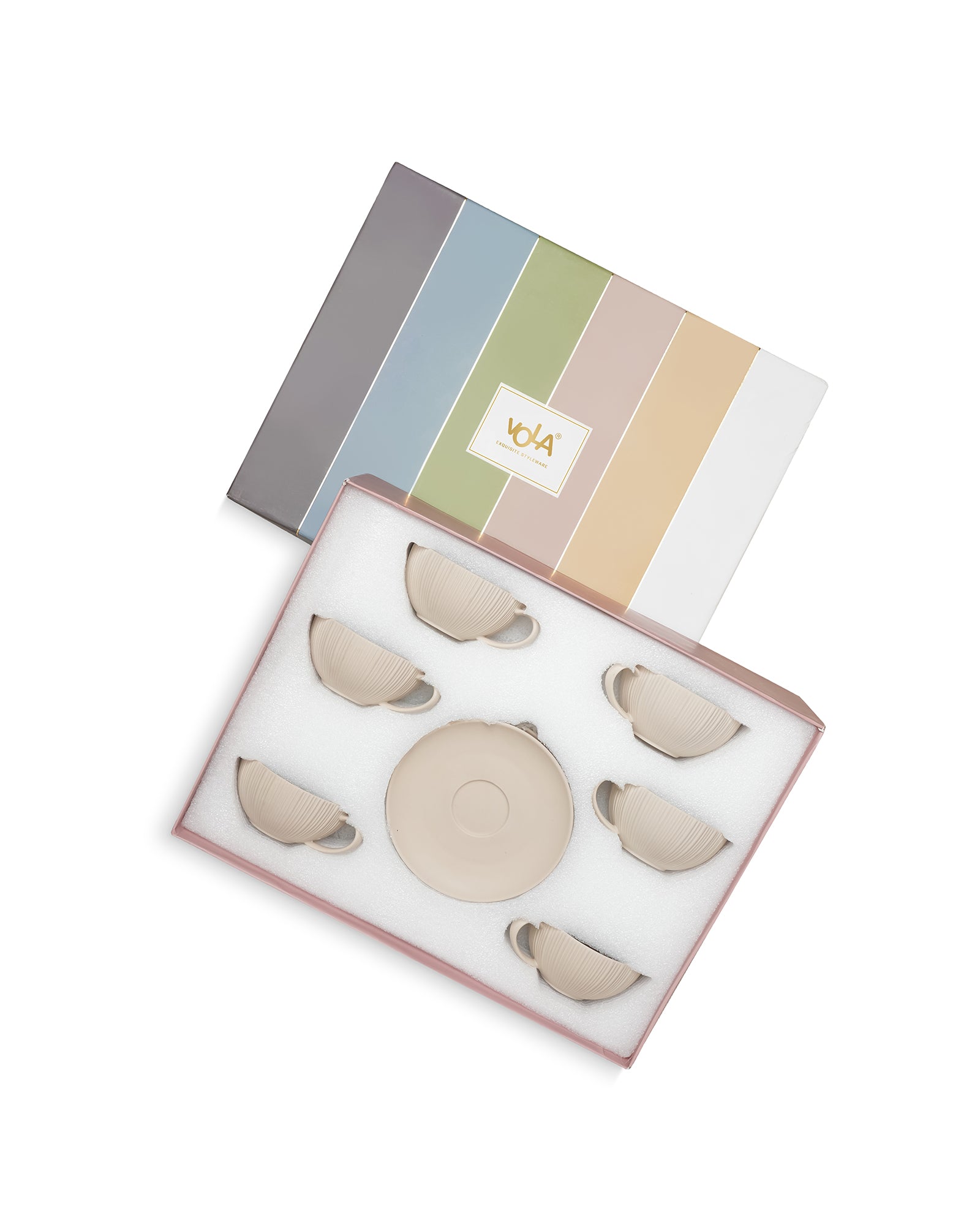 Vogue Coupe Fine Porcelain Cup &amp; Saucer Set of 12 – Sleek Contemporary Design for Tea &amp; Coffee