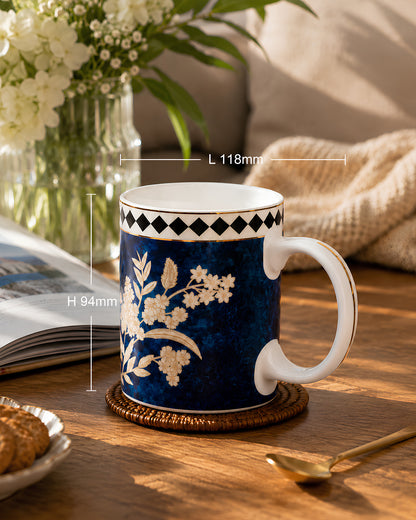 Vola Midnight Fleur 320ml Gold Mug | Legacy Collection