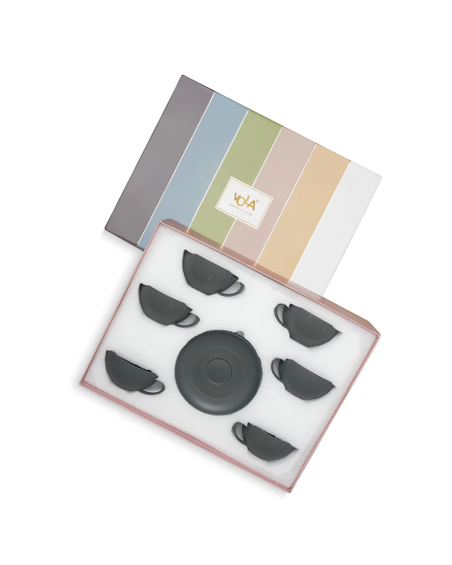 Vogue Coupe Fine Porcelain Cup &amp; Saucer Set of 12 – Sleek Contemporary Design for Tea &amp; Coffee