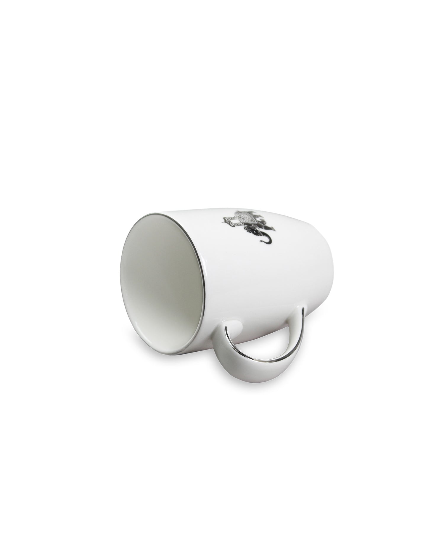 Platnium || Vola Gaj Mugs Set of 2 | 230 ml Porcelain Coffee Mugs with Elephant Design