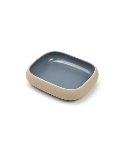 Earthen Soul Recta Set | 3 Rectangle Bowls | Earth Porcelain