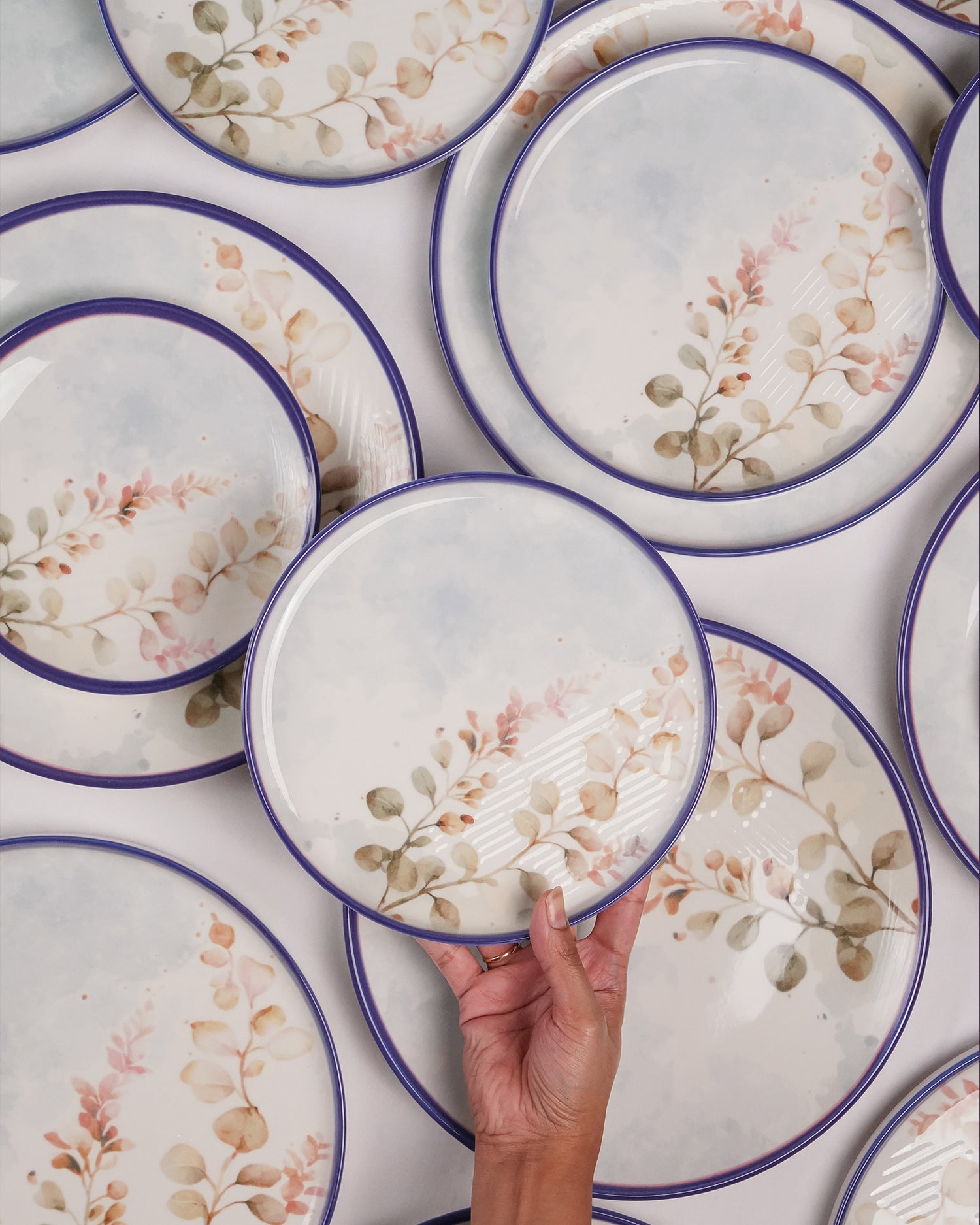 20 Pcs || Pixel Collection Dinnerware - Aspen Blue