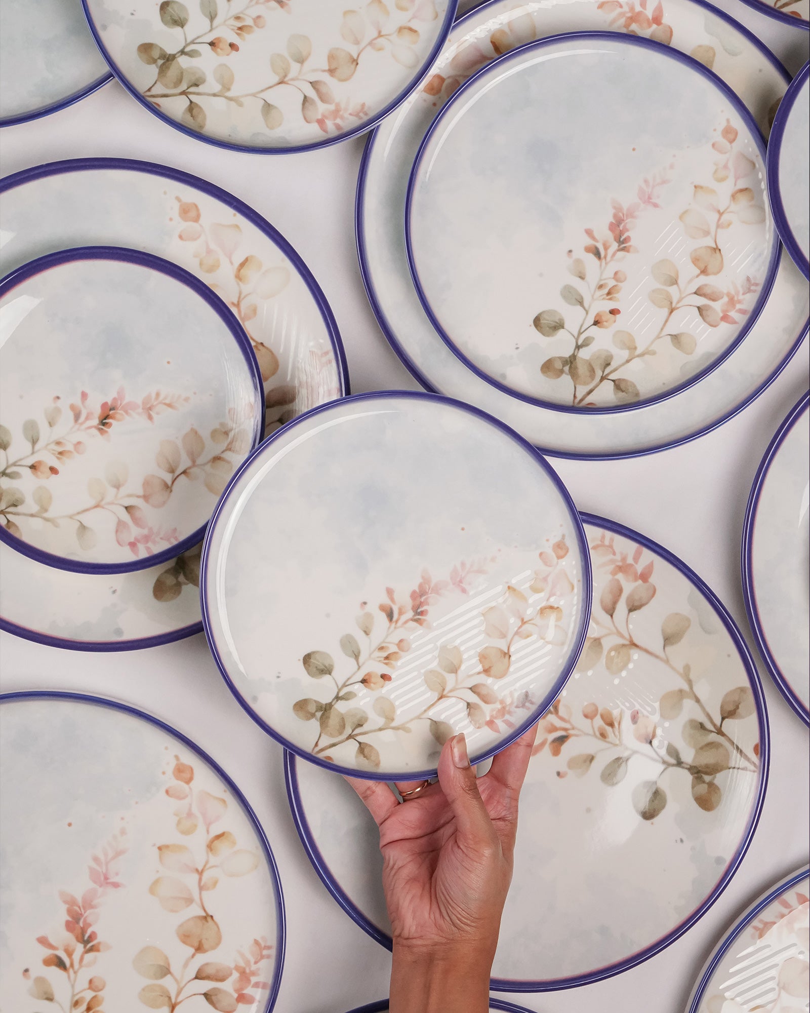 20 Pcs || Pixel Collection Dinnerware - Aspen Blue