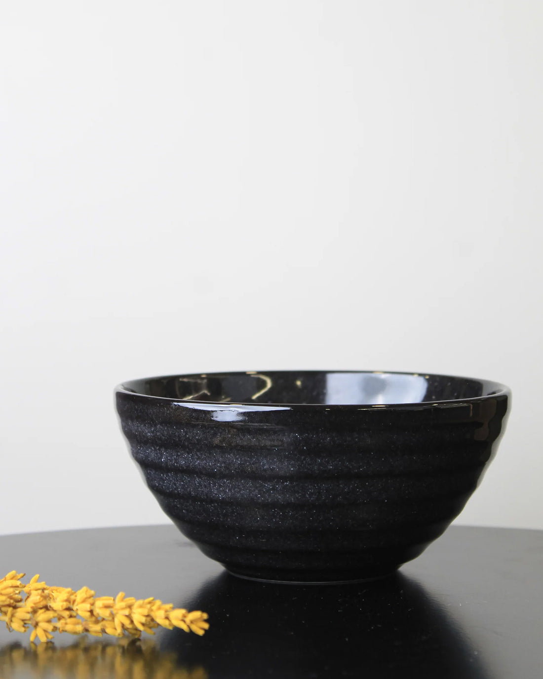 Charcoal black || Organic big bowl - Set of 2