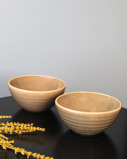 Sepia brown || Organic big bowl - Set of 2