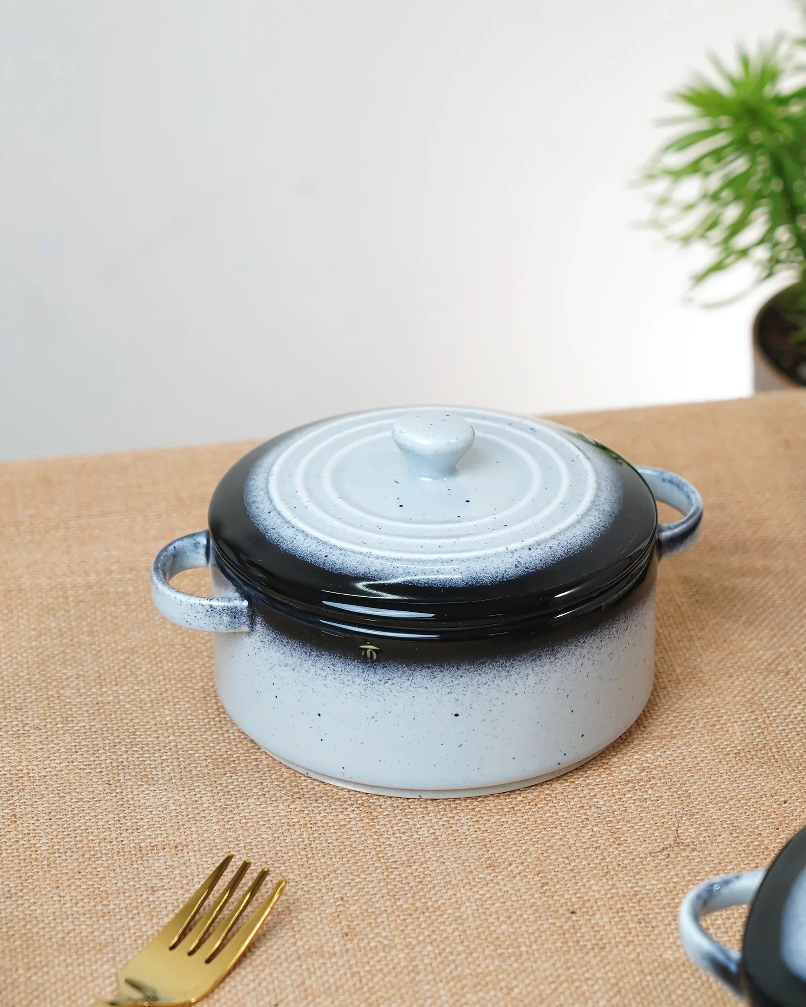 Prisma Fine Porcelain Round Casserole Set with Lids (10 cm, 12 cm &amp; 14 cm) – Cloudy Ivory Cook &amp; Serve - Vola Global