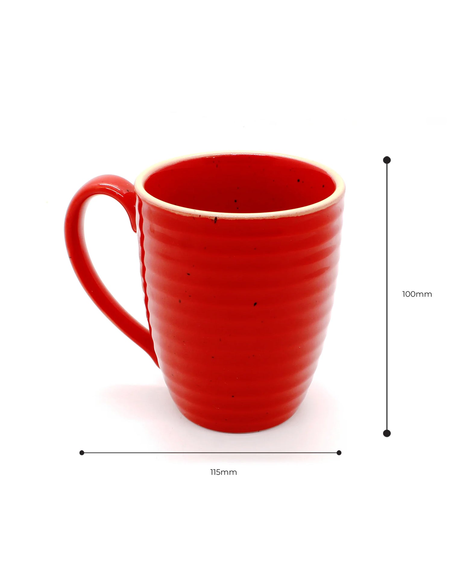 CHESTNUT RED / Single * 300ml || Organic Porcelain Coffee Mug | Natural Colors
