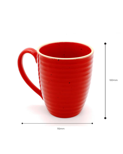 CHESTNUT RED / Single * 300ml || Organic Porcelain Coffee Mug | Natural Colors