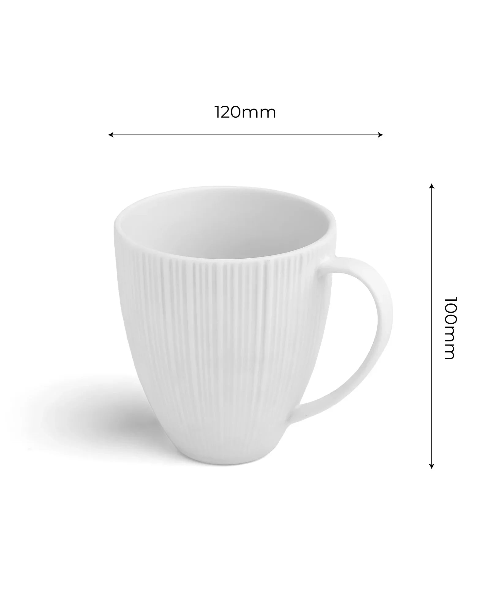 Vogue Diamond Fine Porcelain Mug Set of 2 – Faceted Mugs for Stylish Tea &amp; Coffee - Vola Global