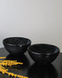 Charcoal black || Organic big bowl - Set of 2