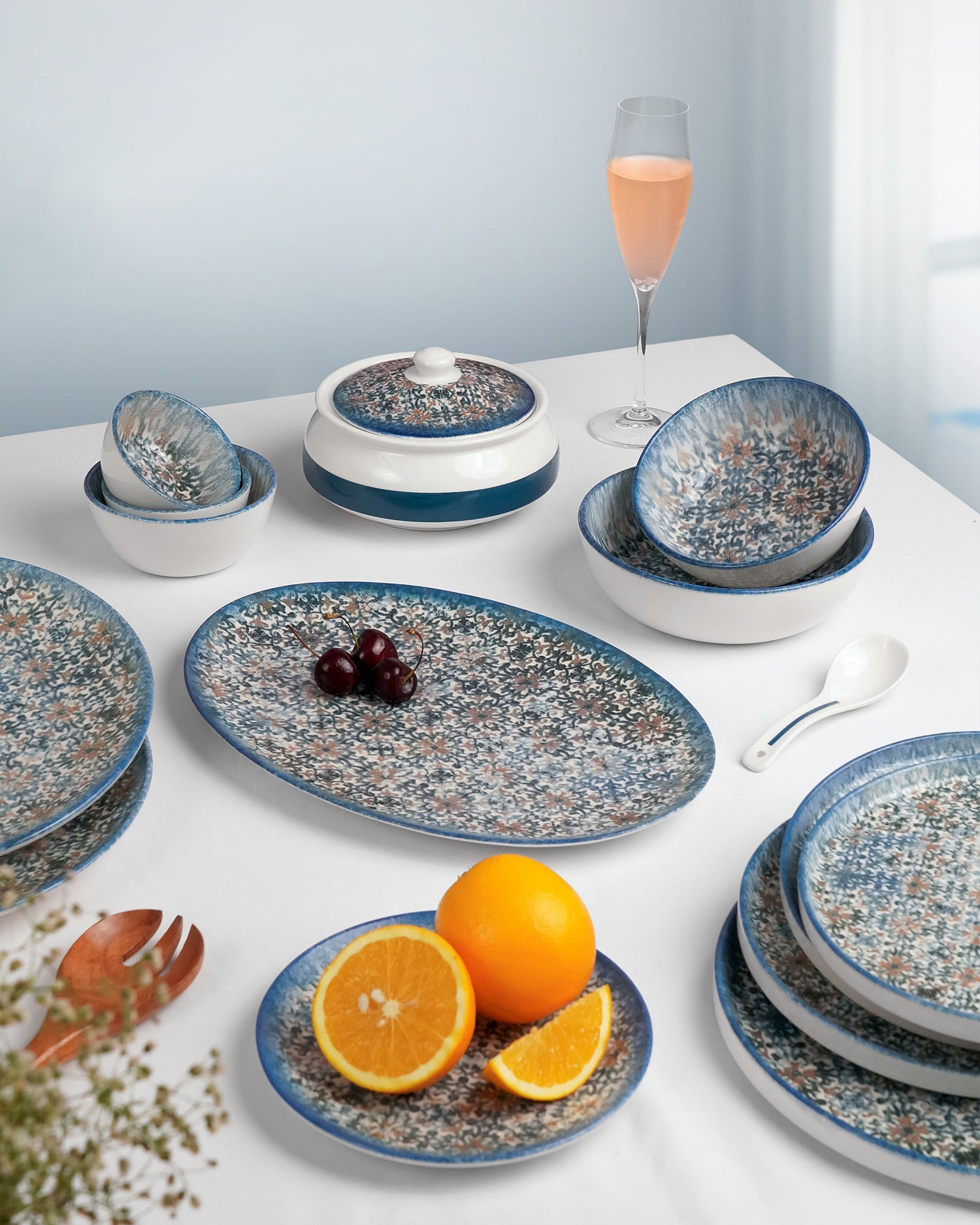 35 Pcs || Pixel Collection Dinnerware - Marrakesh